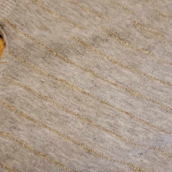 Francescas gray with gold stripe cardigan - Picture 2 of 3